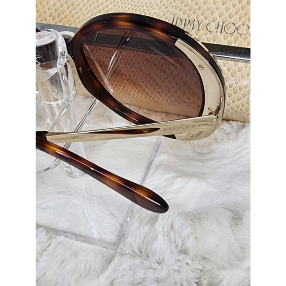 Jimmy Choo Women's Tortoise Millie/S Oversized Sunglasses - Picture 6 of 10
